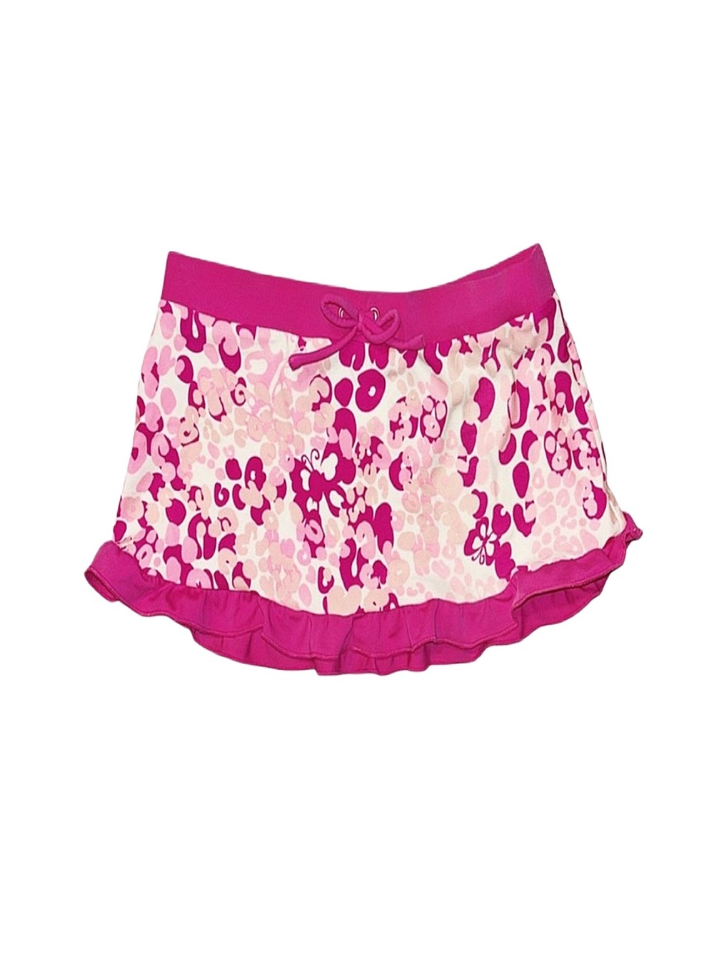 GIRL'S Pink And White Swimsuit Skirt Coverup Medium 7/8